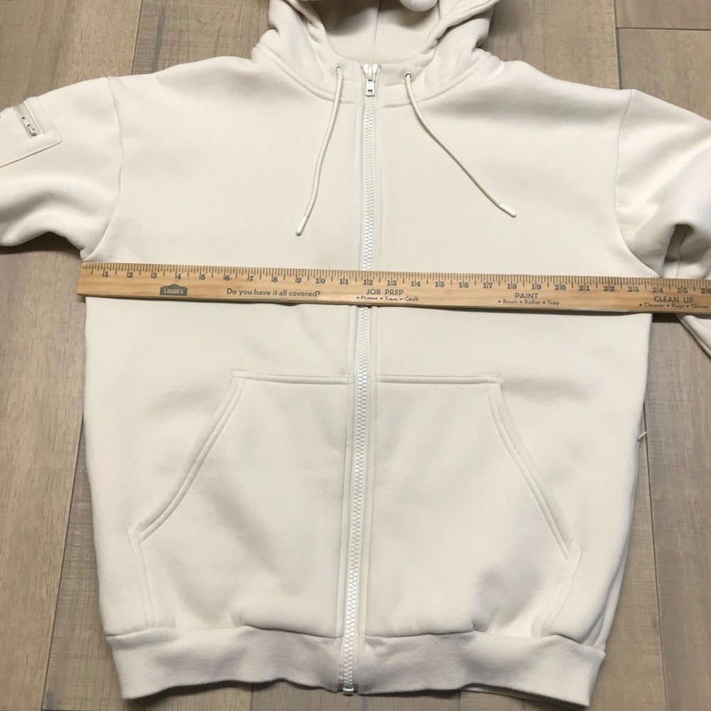 Comfrt Airplane Mode Hoodie Womens Size M Beige Travel Full Zip Bone Cream Cozy - Picture 13 of 15